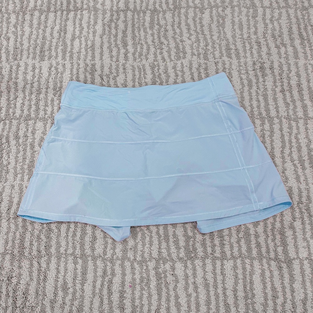 lululemon pace rival skirt (basically brand new) ice blue size 10